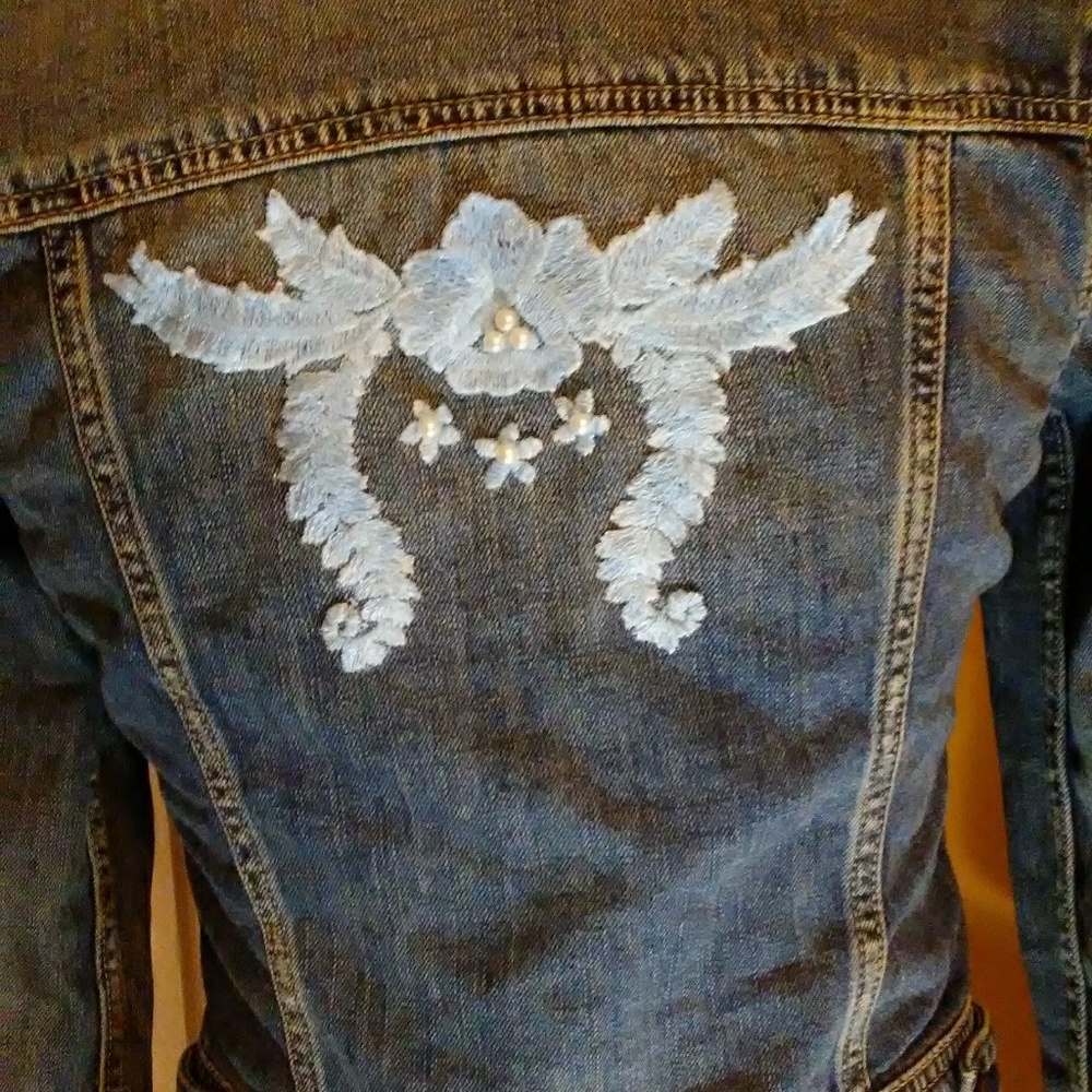 American Eagle embellished jean jacket